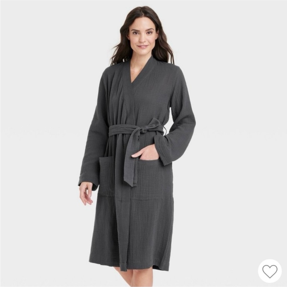 Women's 100% Cotton Gauze Robe - Stars
Abover Charcoal Gray m/L
